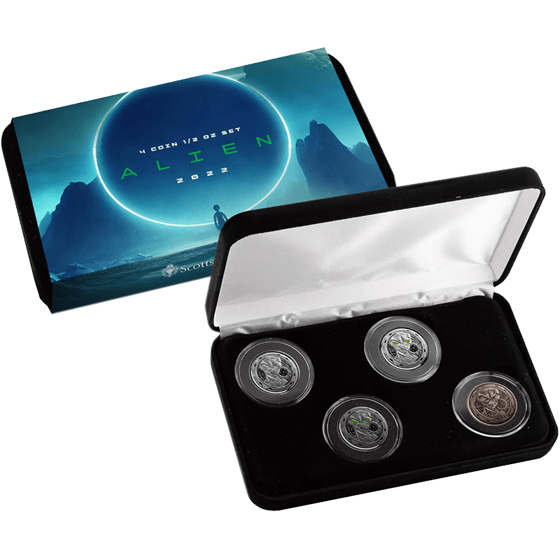 Image for 1/2 oz Silver Ghana Alien 4 Coin Set (2022) from TD Precious Metals